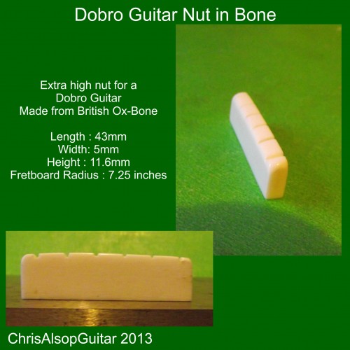 Dobro Guitar Bone Nut