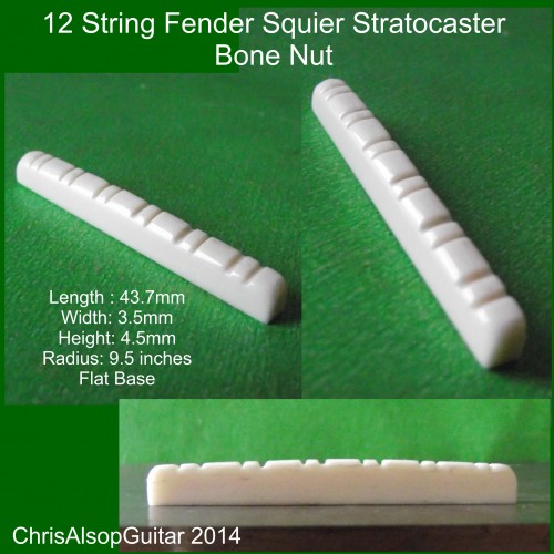 12 String Fender Squier Stratocaster Guitar Bone Nut