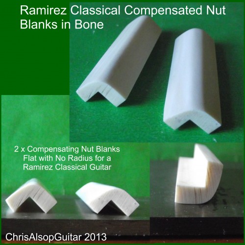 Compensating Nut Blanks For Ramirez Classical Guitar