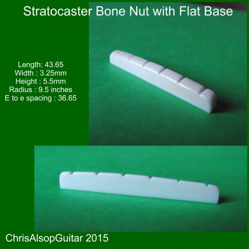 Stratocaster Bone Nut with Flat Base