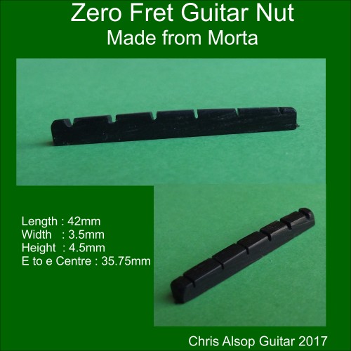 Zero Fret Nut for Telecaster in Morta Wood