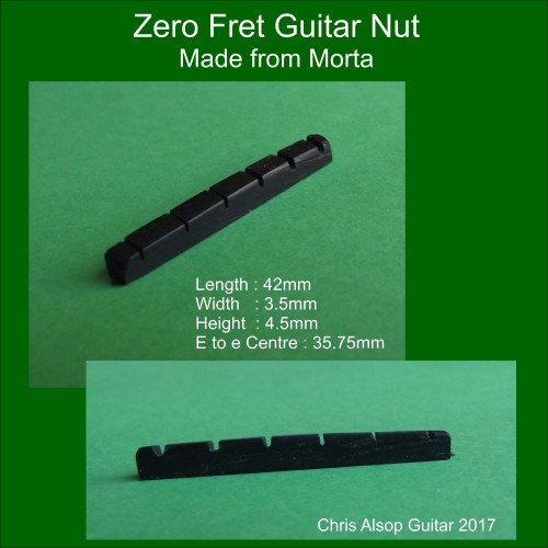 Zero Fret Nut for Telecaster in Morta Wood