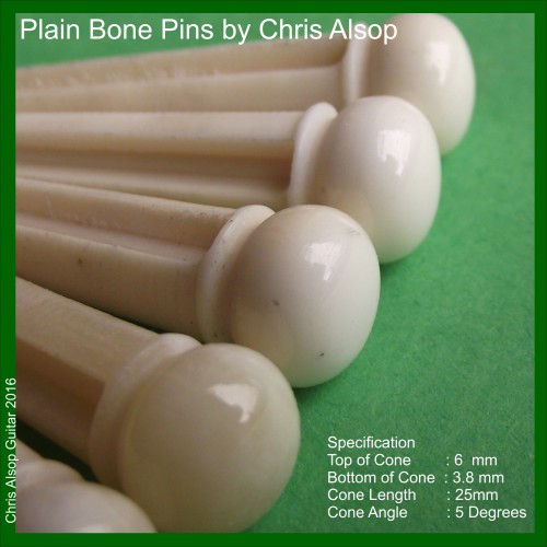 Plain Buffalo Bone Guitar Bridge Pins