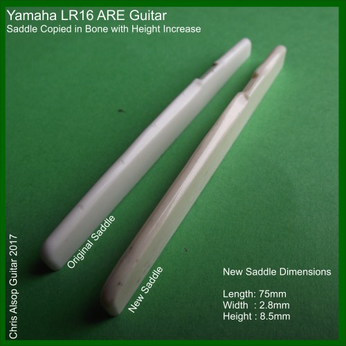 Yamaha LJ16 ARE Guitar Saddle Copy in Bone