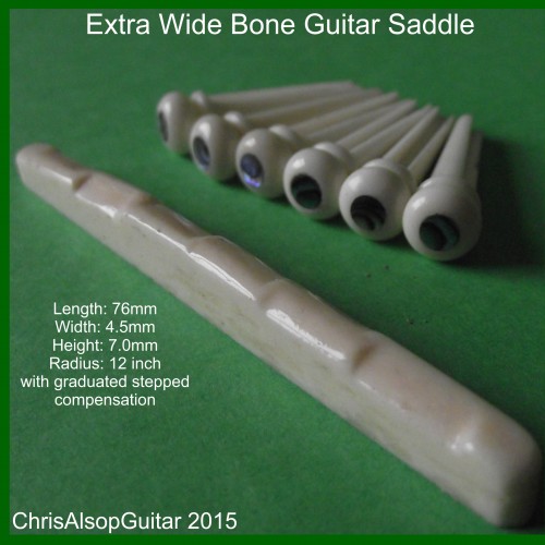 Extra Wide Bone Guitar Saddle 