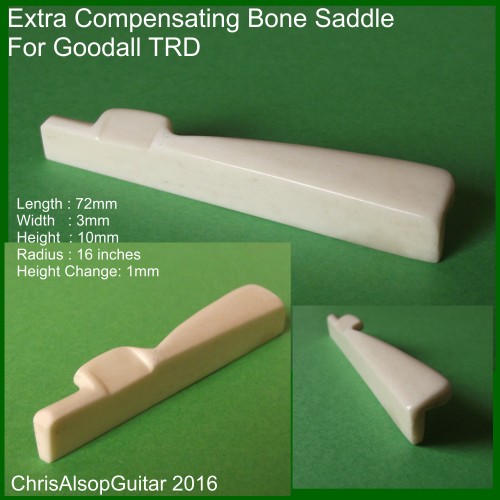 Extra compensating bone saddle for Goodall TRD guitar