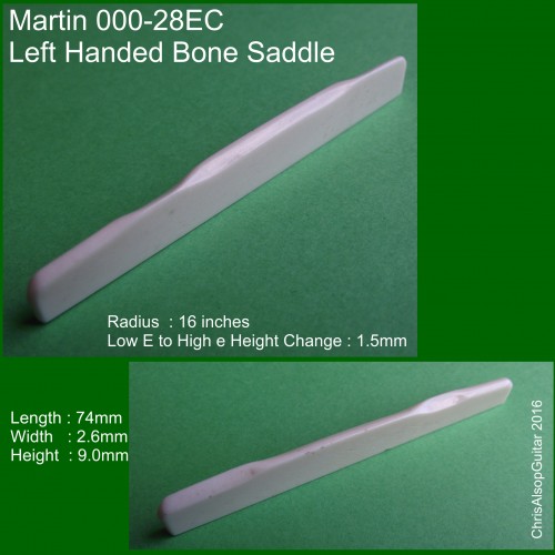 Left Handed Saddle Martin 000-28EC 