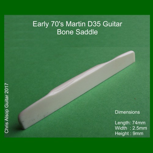 Martin D35 Guitar Saddle in Bone