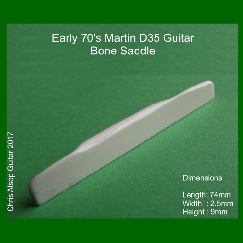 Martin D35 Guitar Saddle in Bone