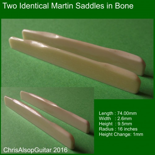 Two identical Martin Bone Saddles