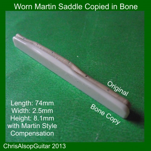 Worn Martin Saddle Copied in Bone