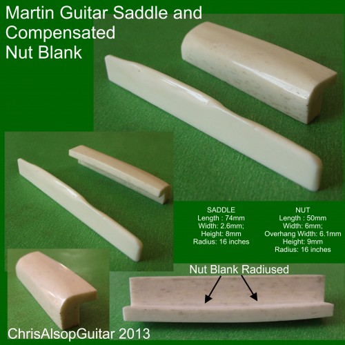 Martin Saddle and Compensated Nut Blank