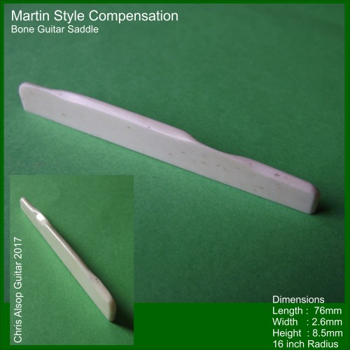 Martin Style Guitar Bone Saddle