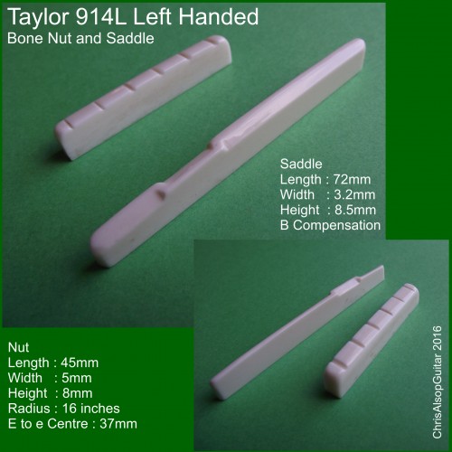 Left Handed Saddle & Nut Taylor 914L 