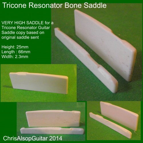 Tricone Resonator Guitar Bone Saddle