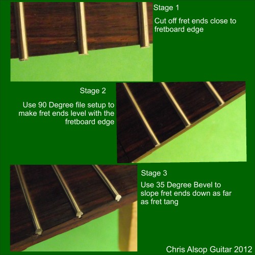 Dual Angle Diamond Bevel File Processing