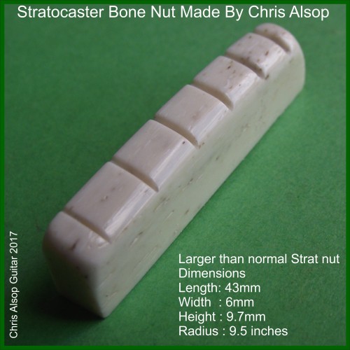 Stratocaster Guitar Nut in Bone