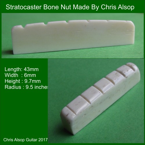 Stratocaster Guitar Nut in Bone