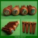 English Yew with Abalone Acoustic Bass Guitar Pins
