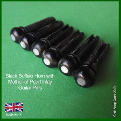 Buffalo Horn with MoP Inlay Guitar Bridge Pins. 5.7mm