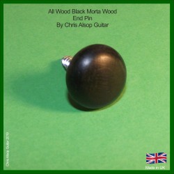 Black Morta Wood End Pin / Strap Button Pin