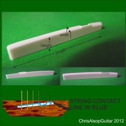 Blade Compensation Bone Guitar Saddle