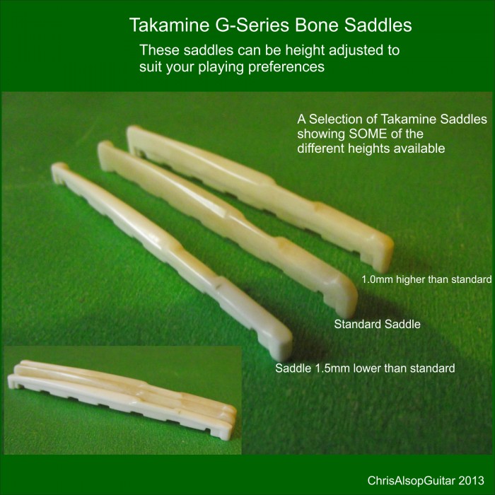 1 Part Takamine G Series Bone Saddle