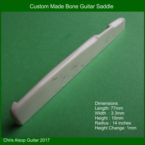 Action Adjusted Guitar Bone Saddle