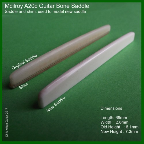 Mcilroy A20c Bone Guitar Saddle