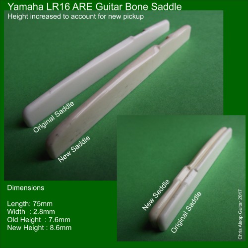 Yamaha LJ16 ARE Guitar Saddle Copy in Bone
