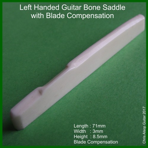 Left Handed Guitar Bone Saddle