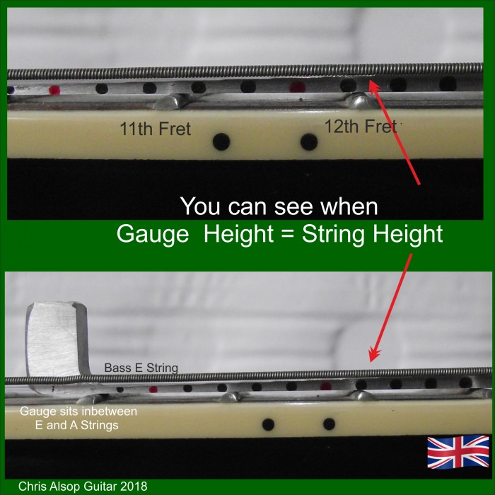 Electric Guitar String Action Gauge