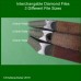 Diamond Fret Crowning Files 2.0, 2.5, 3.0mm. Beech Handle