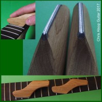 TWO Diamond Fret Crowning Files with Oak Handle